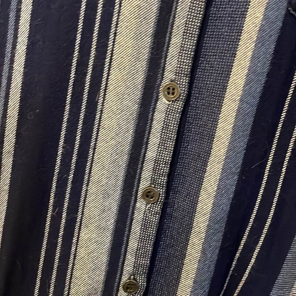 Multi Blue Stripe Button Up - Picture 5 of 6